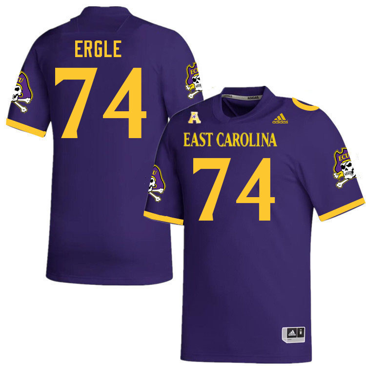 Men #74 Hampton Ergle ECU Pirates 2023 College Football Jerseys Stitched-Purple - Click Image to Close